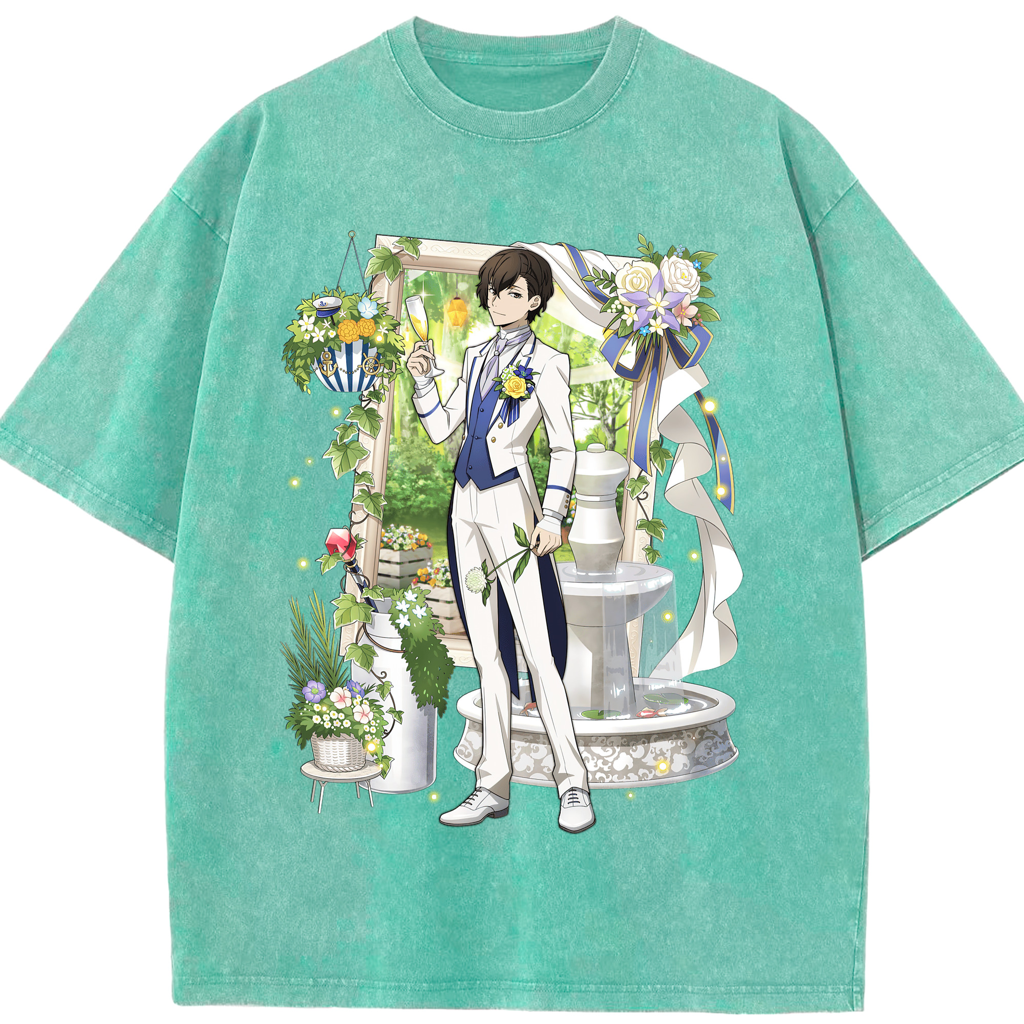 （画像用） 文豪ストレイドッグス Bungo Stray Dogs 綿100% ヴィンテージ風 半袖Tシャツ（フロントプリント）